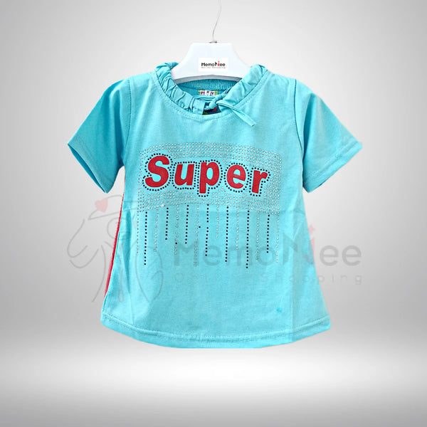Super Girl 2pcs short shirt PF2029