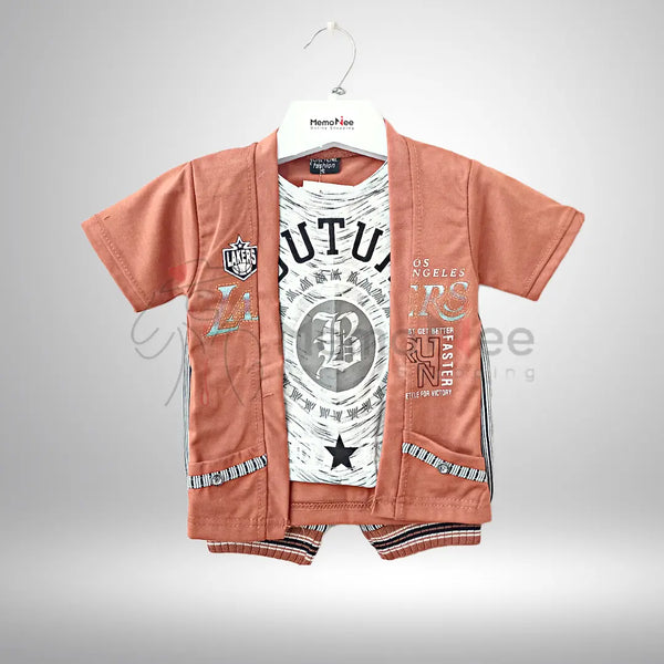 Boys Newborn baby Turkish Style Short Shirt 3pcs Style