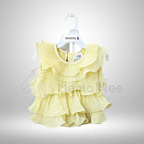 Girls Chiffon Frock and Denim Short Super Quality