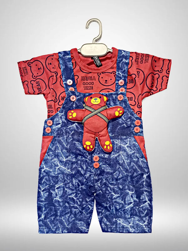 Boys Clothes Summer Collection denim style Romper with T-shirt