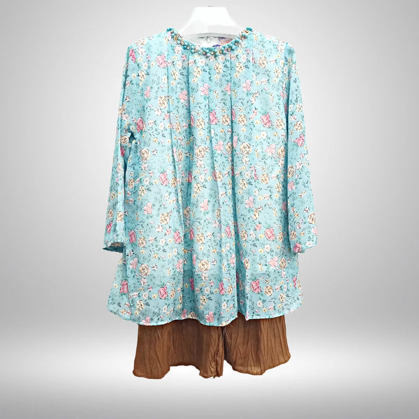 Girls Dress Chiffon Shirt With Plaso Premium Collection