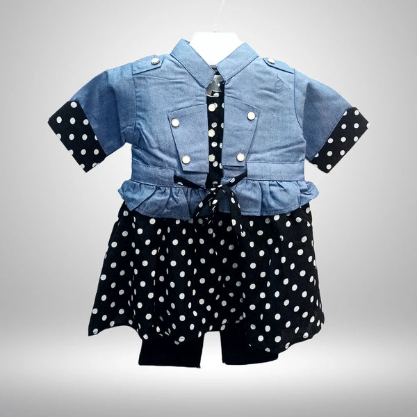 Girls 3pcs Dress Denim Style